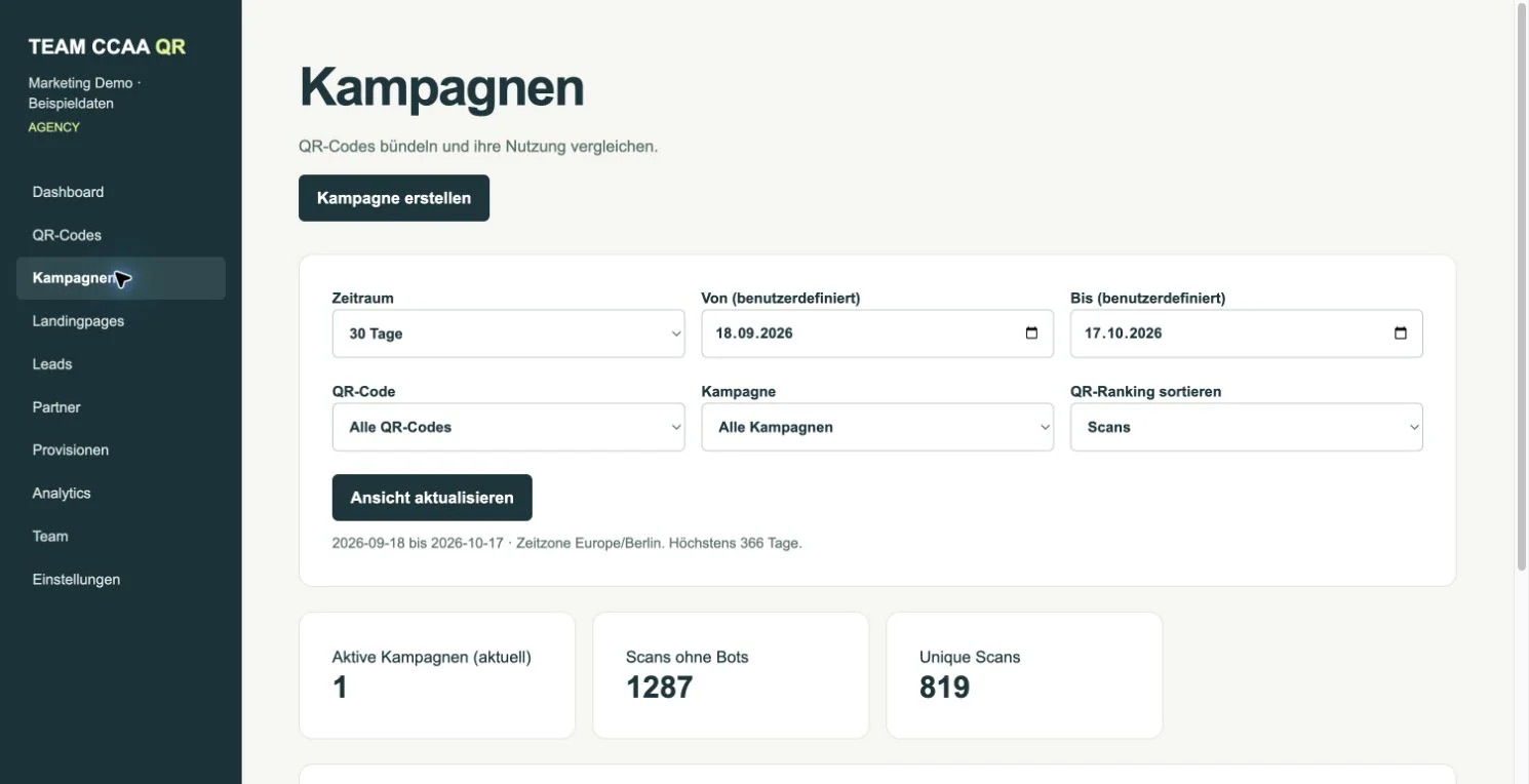 Weniger Suchwege für Ihre Gäste · echte App mit Demodaten