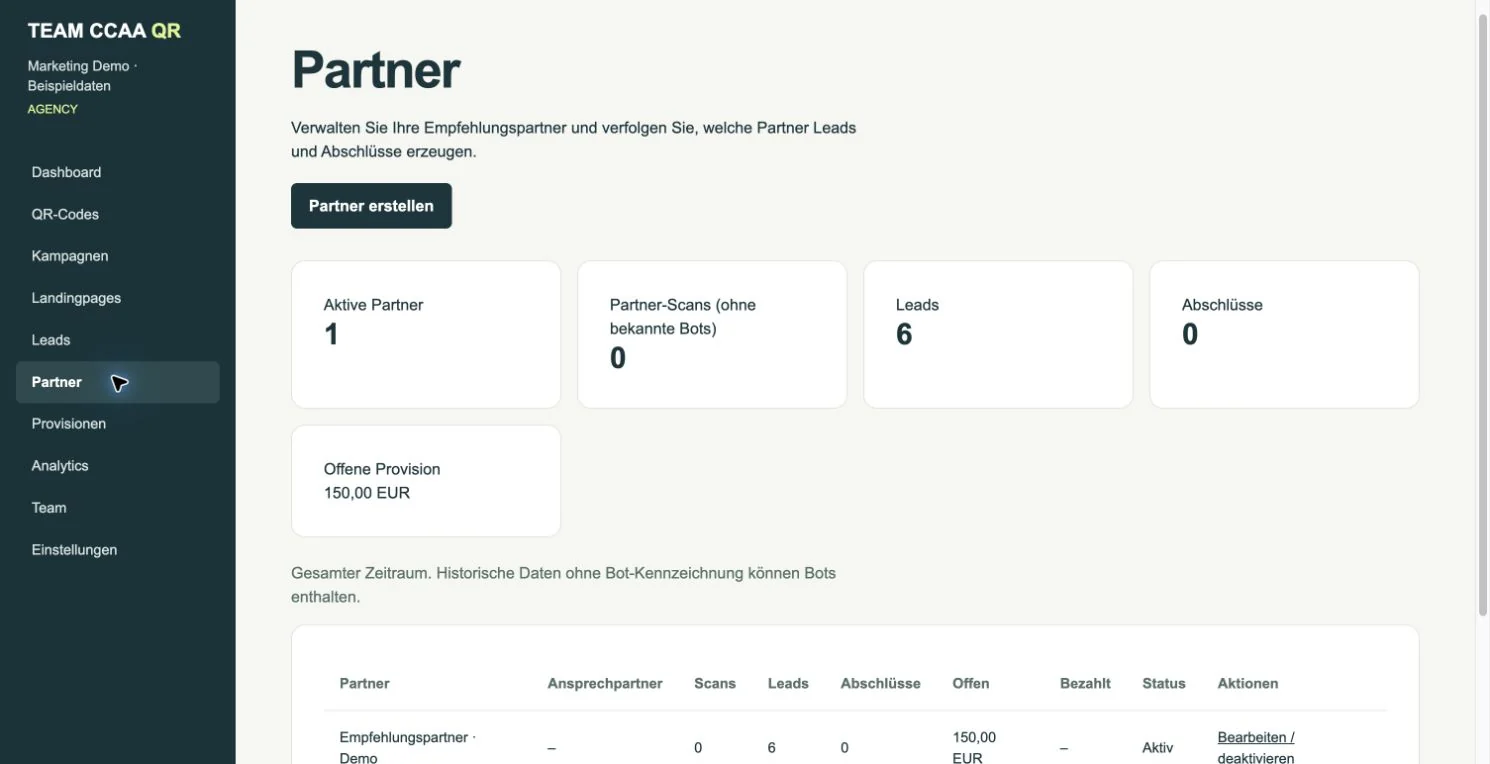 Echte App · fiktive Demodaten. Je nach Tarif und Kontostatus kann Ihre Ansicht abweichen.