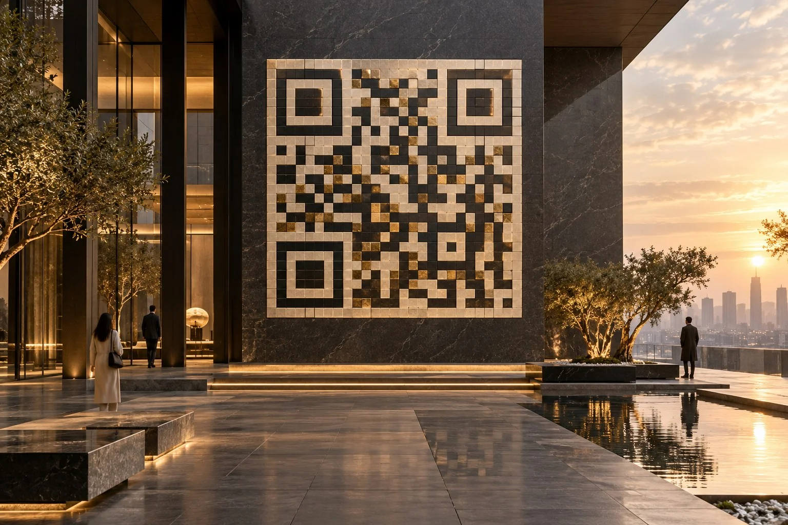 QR-Code auf Plakaten aus Entfernung testen – redaktionelles Symbolbild